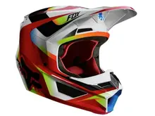 FOX RACING V1 Youth MOTIF Helmet Red/White SM