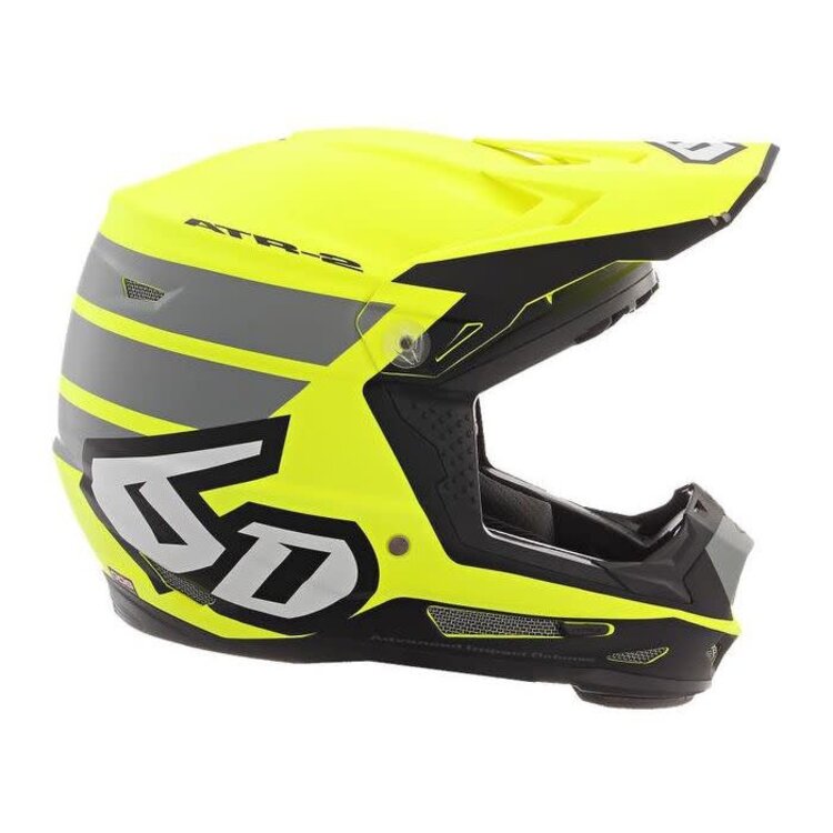 6D HELMETS ATR-2 YOUTH Stripe Neon Yellow Matte YM