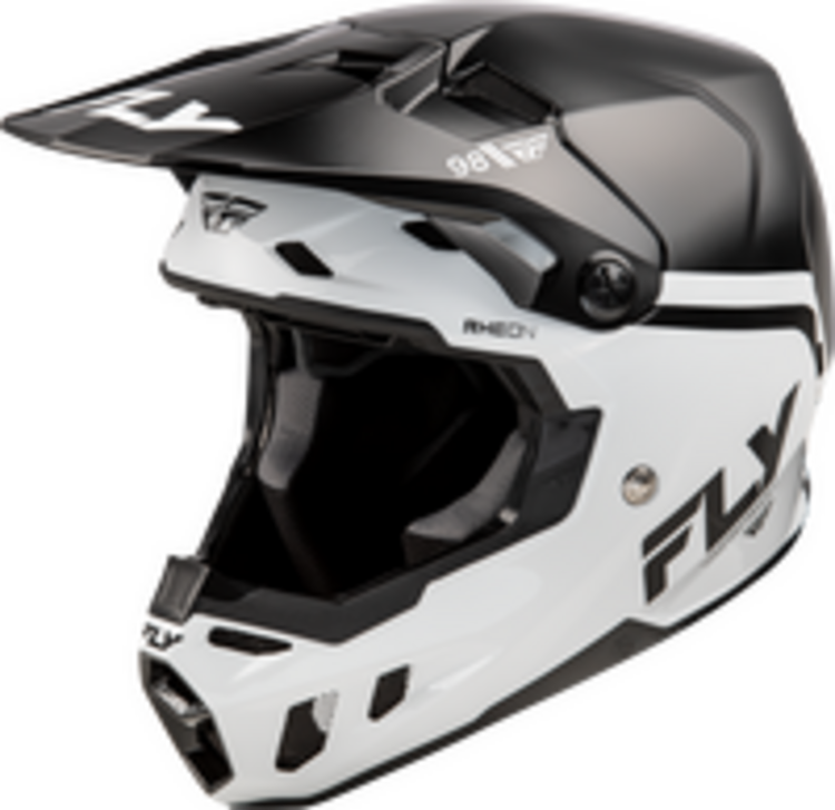 FLY RACING FORMULA YOUTH HELMET OBJECTIVE BLACK WHITE YLG