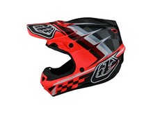 TROY LEE DESIGNS SE4 YOUTH POLYACRYLITE WARPED GLO RED (MD)