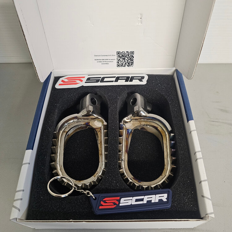 SCAR SCAR Titanium Footpegs Anti-Mud YZ250F YZ450F '24-'25