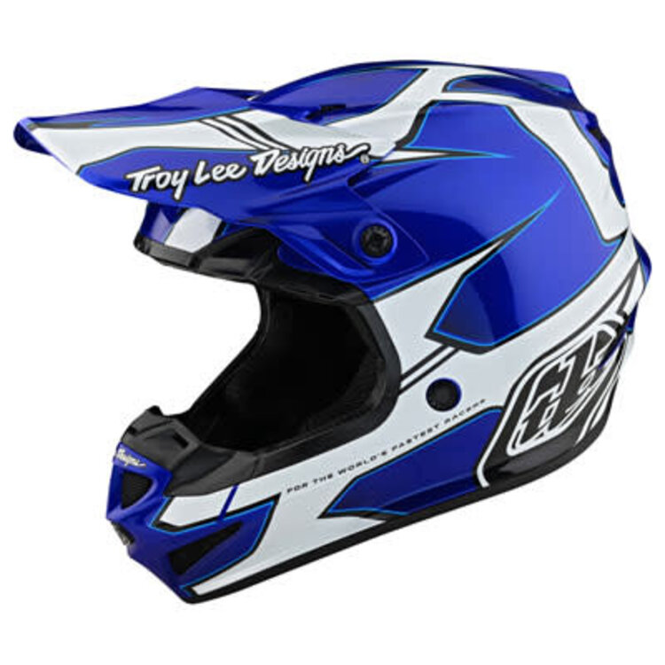 TROY LEE DESIGNS SE4 YOUTH POLYACRYLITE HELMET MATRIX BLUE YM