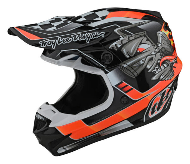 TROY LEE DESIGNS SE4 YOUTH POLYACRYLITE HELMET W/MIPS CARB BLACK YM