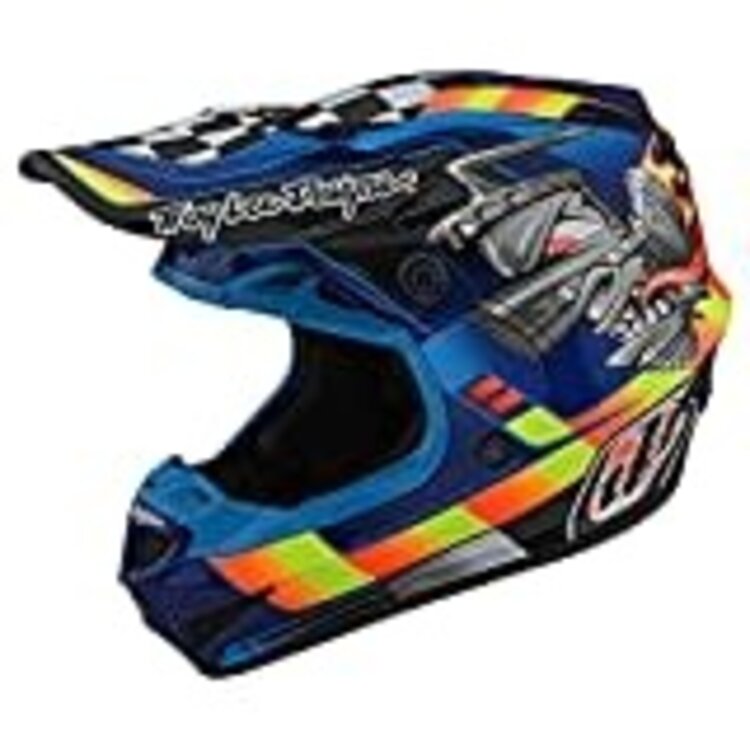 TROY LEE DESIGNS SE4 YOUTH Polyacylite HELMET Carb, Blue YMD