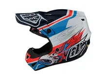 TROY LEE DESIGNS SE4 YOUTH POLYACRYLITE HELMET SKOOLY BLUE/ORANGE YM