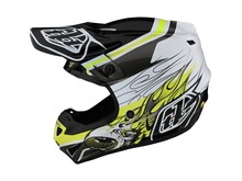 TROY LEE DESIGNS SE4 YOUTH POLYACRYLITE HELMET SKOOLY BLACK/YELLOW