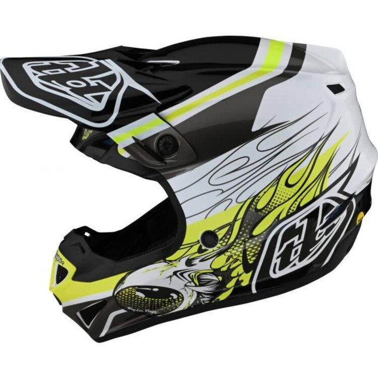 TROY LEE DESIGNS SE4 YOUTH POLYACRYLITE HELMET SKOOLY BLACK/YELLOW