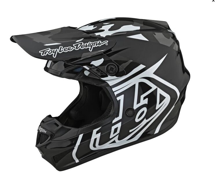 TROY LEE DESIGNS GP YOUTH HELMET Overload Camo, Black/Gray
