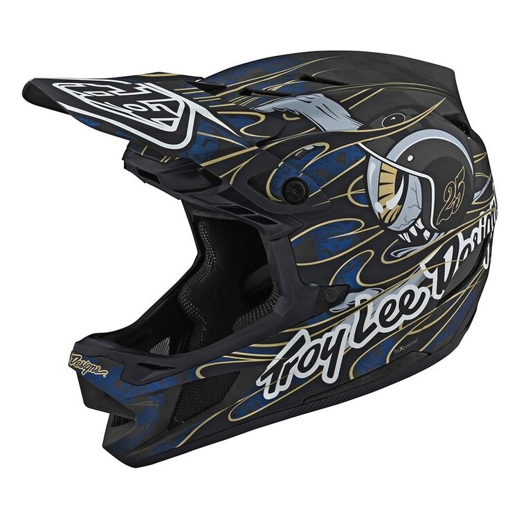 TROY LEE DESIGNS D4 CARBON HELMET EYEBALL BLUE