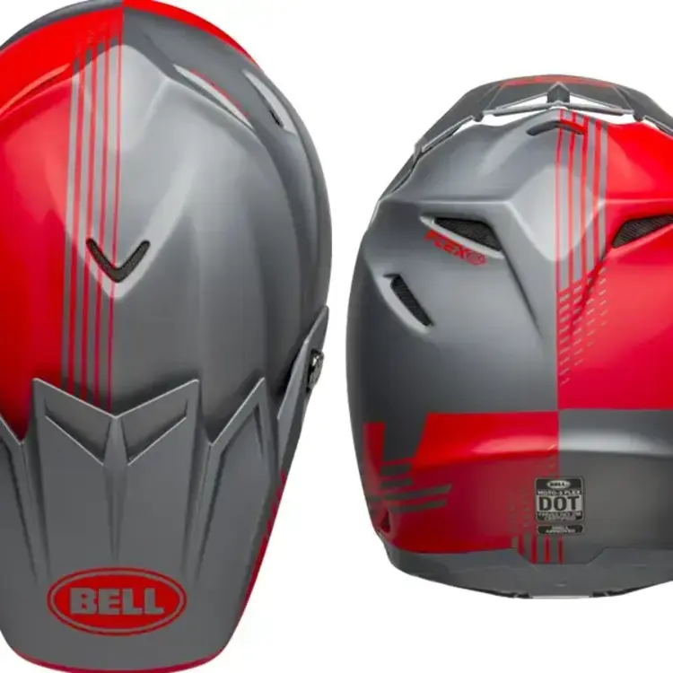 BELL Moto-9 Flex Louver Matte Gray/Red