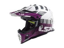 LS2 GATE XCODE HELMET GLOSS WHITE/VIOLET XS