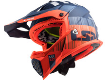LS2 GATE XCODE HELMET MATTE FLOU ORANGE BLUE XL