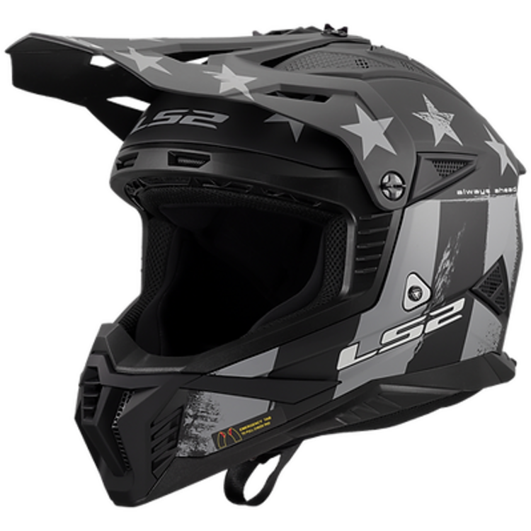 LS2 MX708 GATE II HELMET BATTLE SCAR MATTE TONAL GRAY BLACK