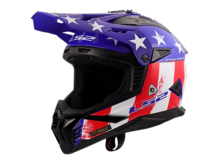 LS2 MX708 GATE II HELMET BATTLE SCAR GLOSS RED/WHITE/BLUE