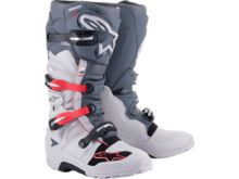 ALPINESTARS TECH 7 MX BOOTS DARK GREY/ LIGHT GREY/ RED