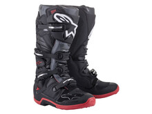 ALPINESTARS TECH 7 MX BOOTS BLACK/ COOL GREY/ RED