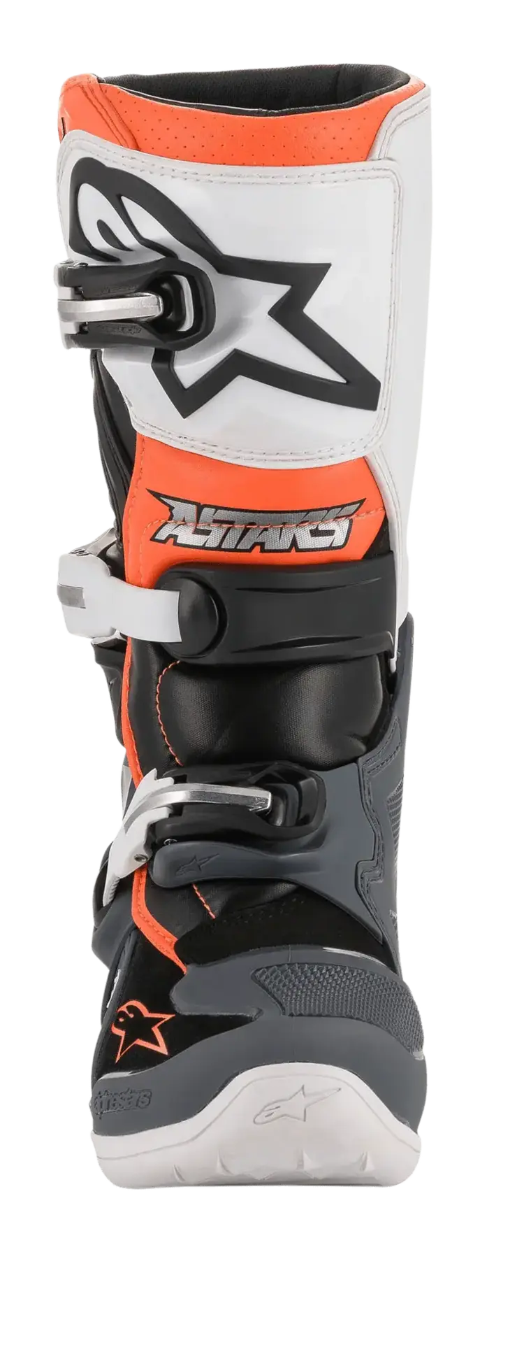 ALPINESTARS TECH 7S MX BOOTS BLACK/GRAY/WHITE/ORANGE