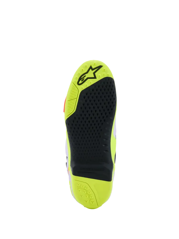 ALPINESTARS TECH 10 SUPERVENTED MX BOOTS PURPLE/FLUO YELLOW/DIVA PINK