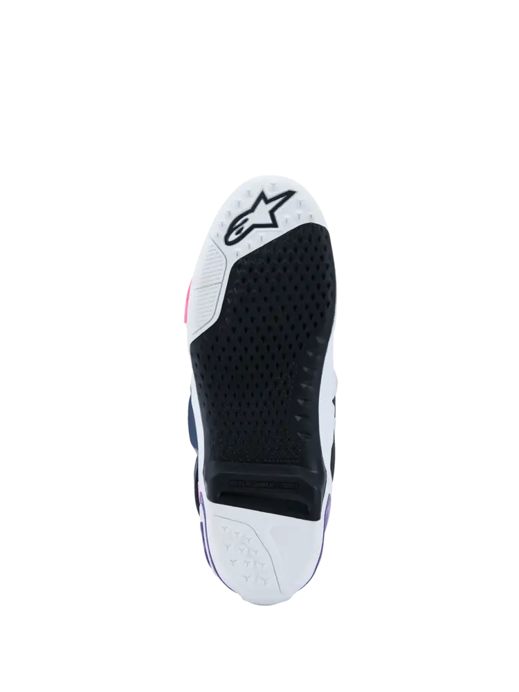 ALPINESTARS TECH 10 MX BOOTS WHITE/VIOLET/NAVY PINK FLUO