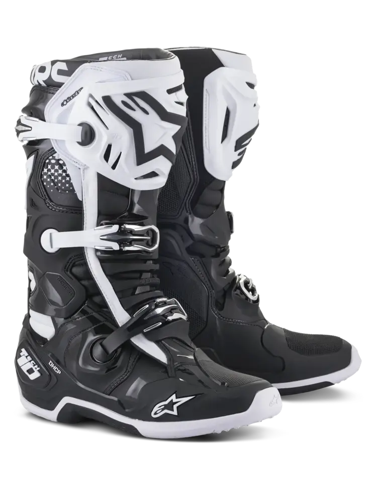 ALPINESTARS TECH 10 MX BOOTS BLACK/WHITE