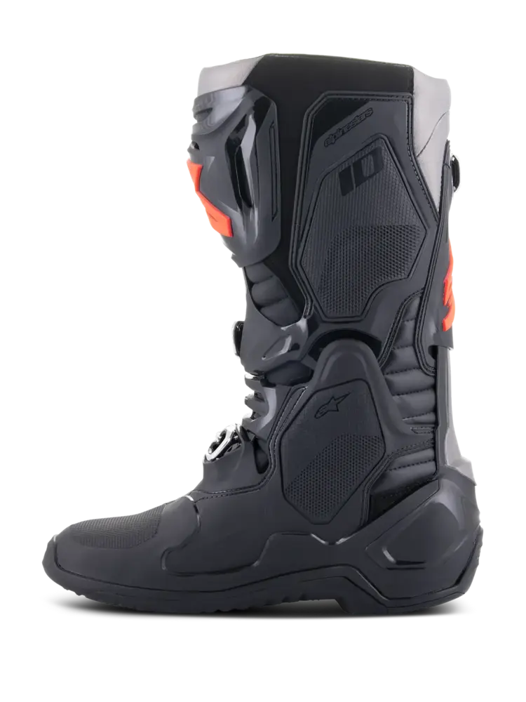 ALPINESTARS TECH 10 MX BOOTS BLACK/ RED FLUO