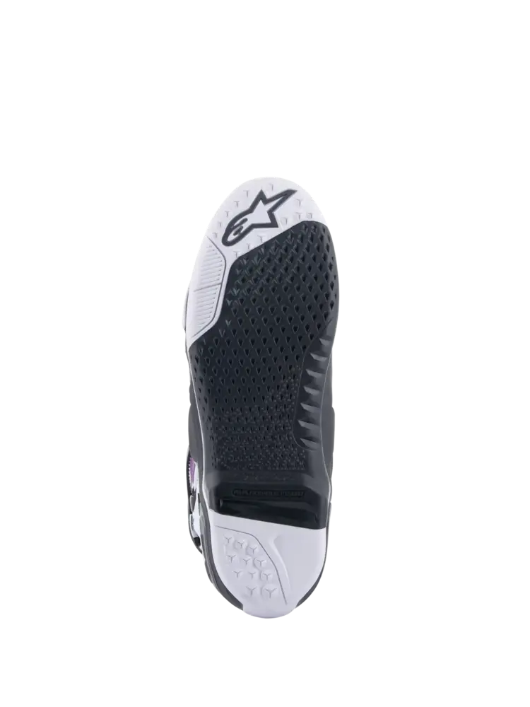ALPINESTARS TECH 10 SUPERVENTED MX BOOTS BLACK/ENAMEL BLUE/PURPLE/WHITE SZ 8
