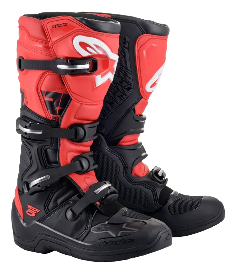ALPINESTARS TECH 5 MX BOOTS BLACK/RED