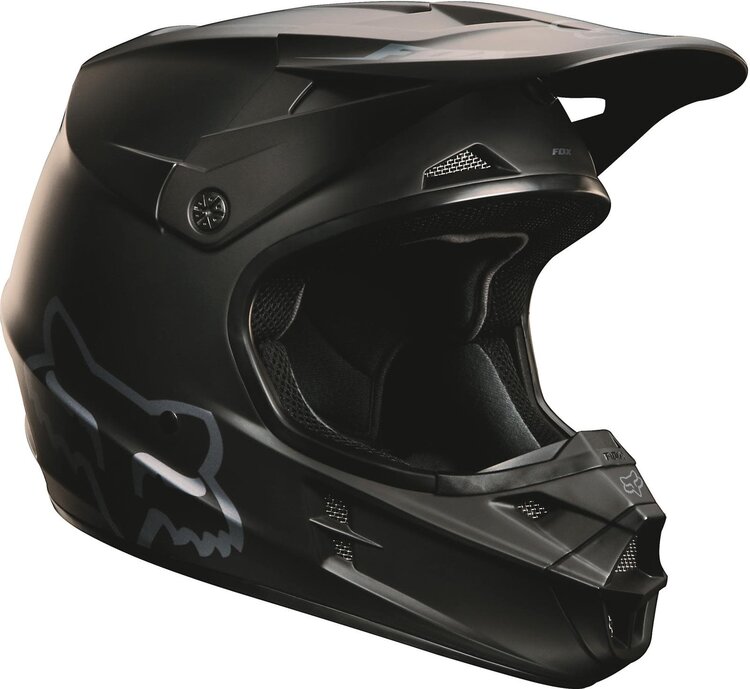 FOX RACING V1 HELMET MATTE BLACK SMALL