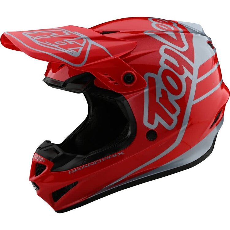 TROY LEE DESIGNS GP HELMET SILHOUETTE RED/SILVER  L