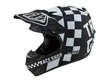 TROY LEE DESIGNS SE4 POLYACRYLITE HELMET CHECKER WHITE/BLACK