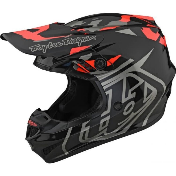 TROY LEE DESIGNS GP HELMET OVERLOAD CAMO BLACK/ROCKET RED