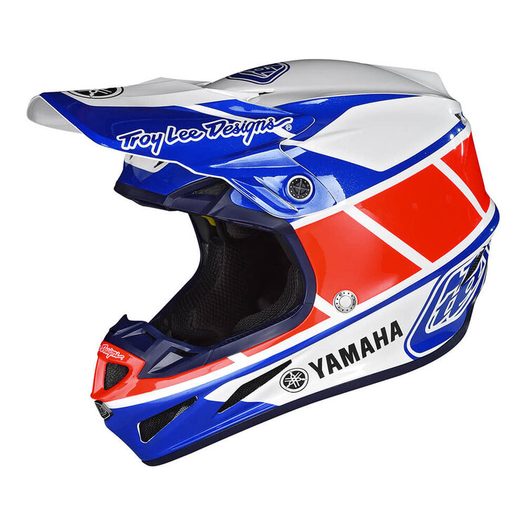 TROY LEE DESIGNS SE4 COMPOSITE HELMET TLD YAMAHA RS1 WHITE