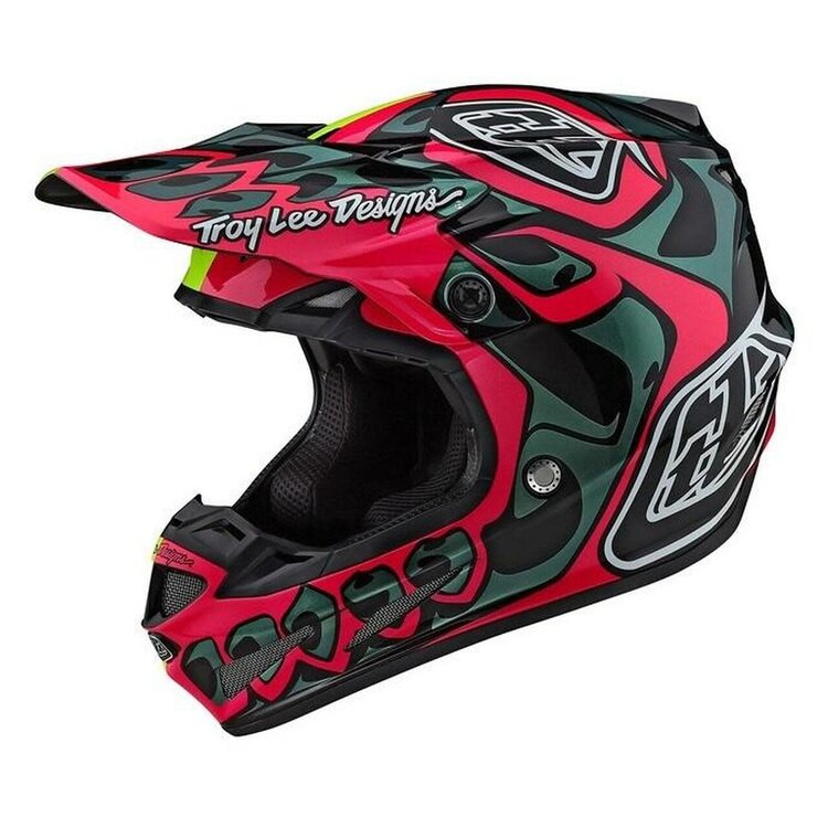 TROY LEE DESIGNS SE4 COMPOSITE HELMET SKULLY PINK MD
