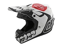 TROY LEE DESIGNS SE4 COMPOSITE HELMET SKULLY WHITE/BLACK XL
