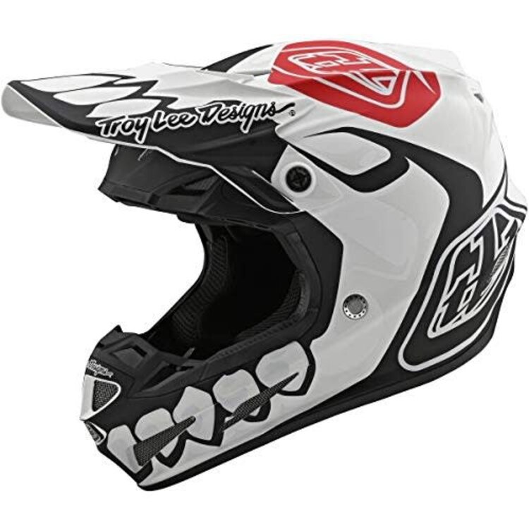 TROY LEE DESIGNS SE4 COMPOSITE HELMET SKULLY WHITE/BLACK XL