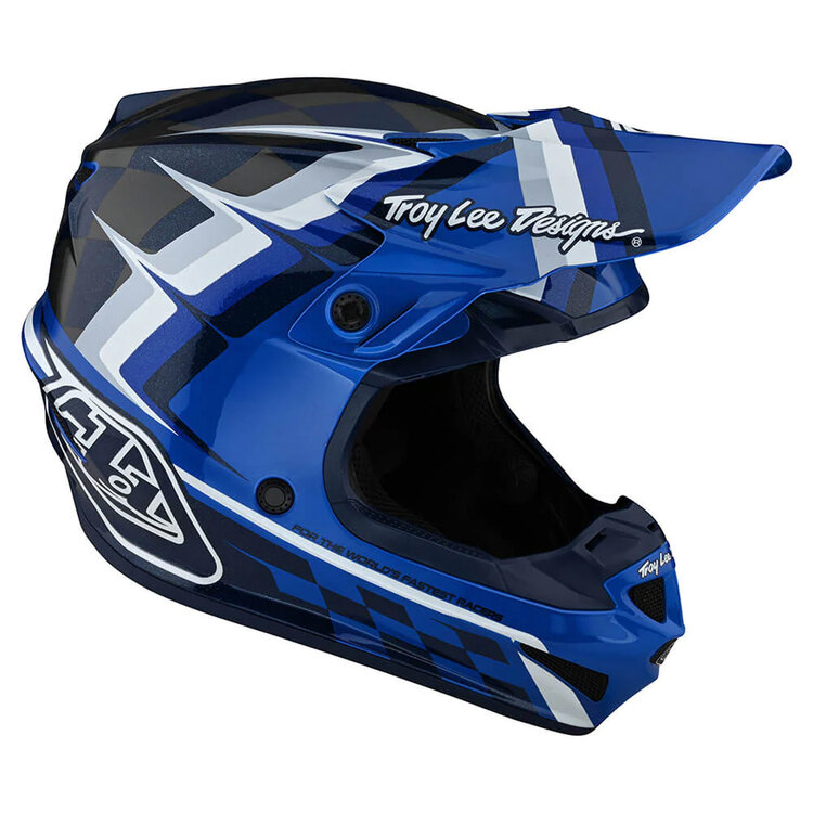 TROY LEE DESIGNS SE4 POLYACRYLITE HELMET WARPED BLUE