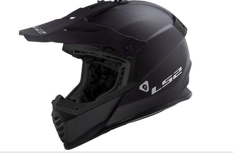 LS2 GATE HELMET SOLID MATTE BLACK