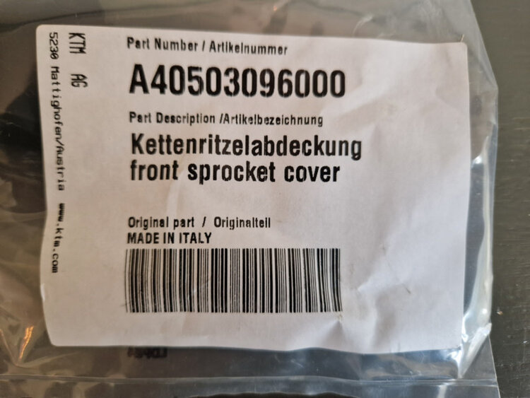 KTM / GASGAS / HUSQVARNA A40503096000 FRONT SPROCKET COVER 65SX TC65 MC65 '24-'26