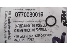 KTM / GASGAS / HUSQVARNA 0770080019 O-RING 8,00X1,00 BRAKE LINE 50 65 85 CC E3 E5
