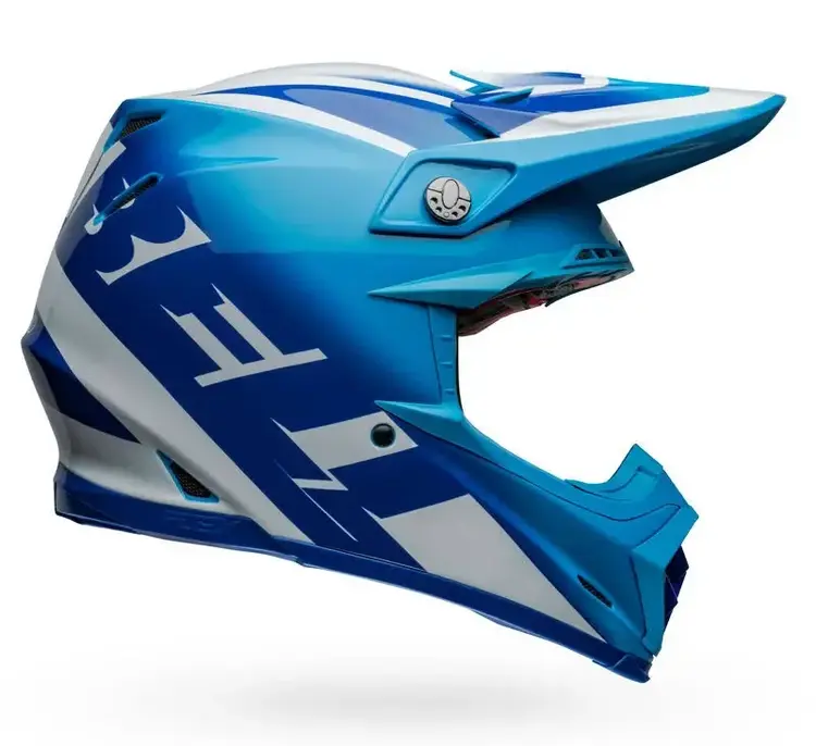 BELL MOTO-9S FLEX HELMET RAIL GLOSS BLUE/WHITE
