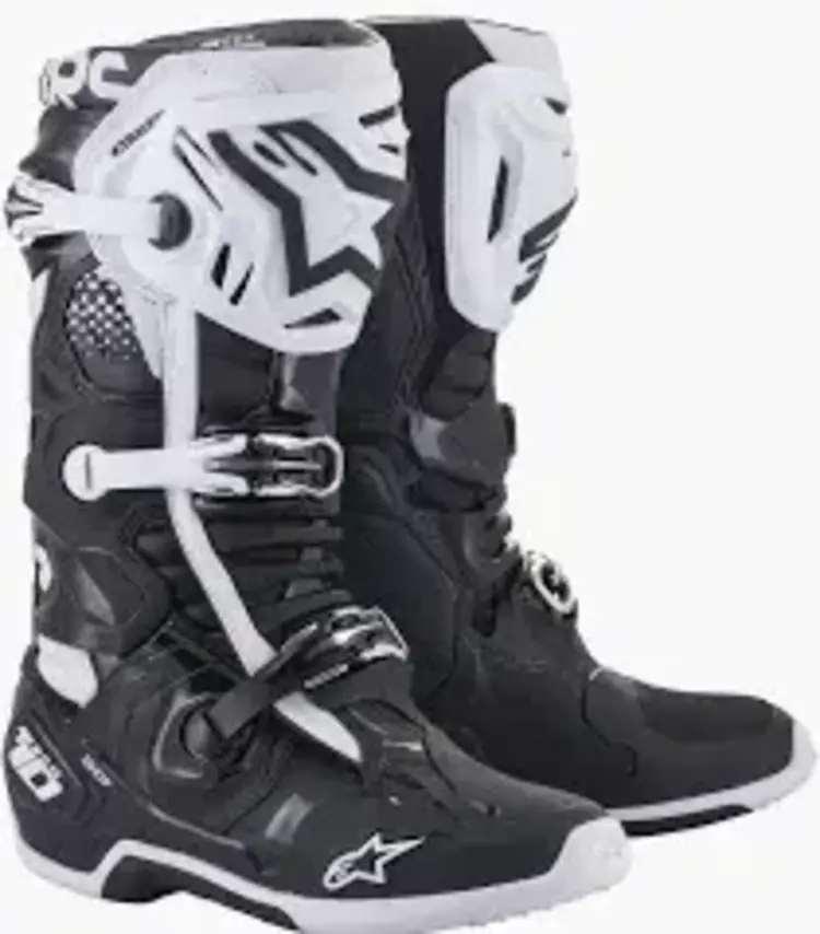 ALPINESTARS TECH 10 MX BOOTS BLACK/WHITE