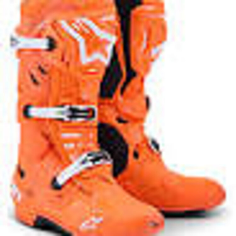 ALPINESTARS TECH 10 SUPERVENTED MX BOOTS ORANGE FLUO/BLACK/WHITE
