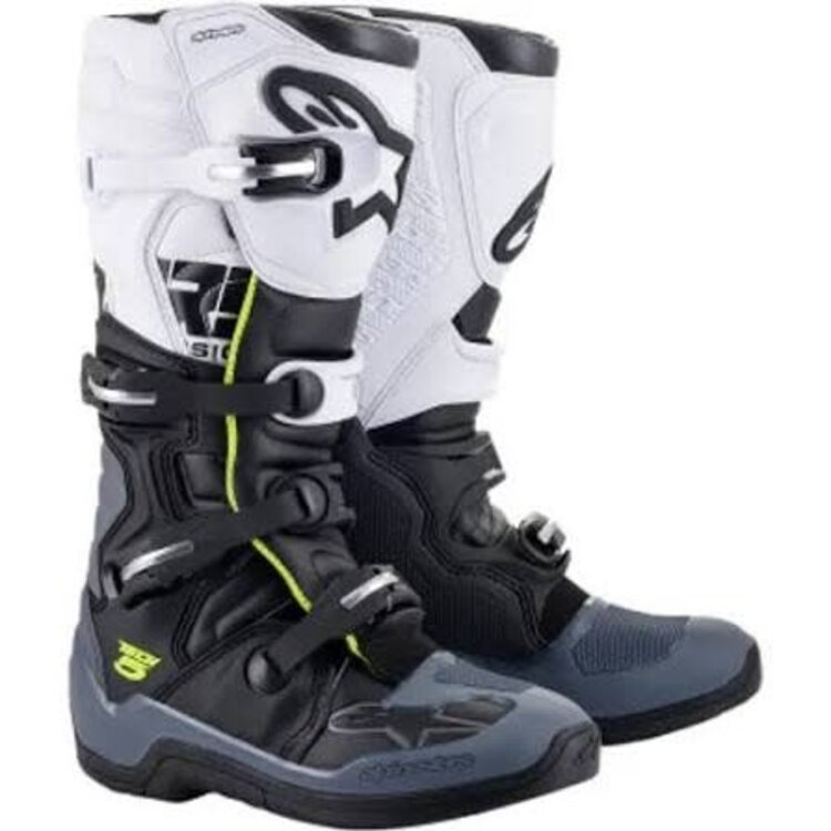 ALPINESTARS TECH 5 MX BOOTS BLACK/ DARK GREY/ WHITE