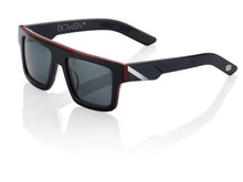 100% 100% - Bowen Sunglasses - Black/Red - Grey Tint