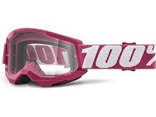 100% 100% - Strata 2 Junior Goggle - Fletcher Pink - Clear