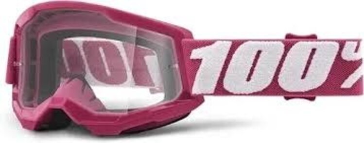 100% 100% - Strata 2 Junior Goggle - Fletcher Pink - Clear