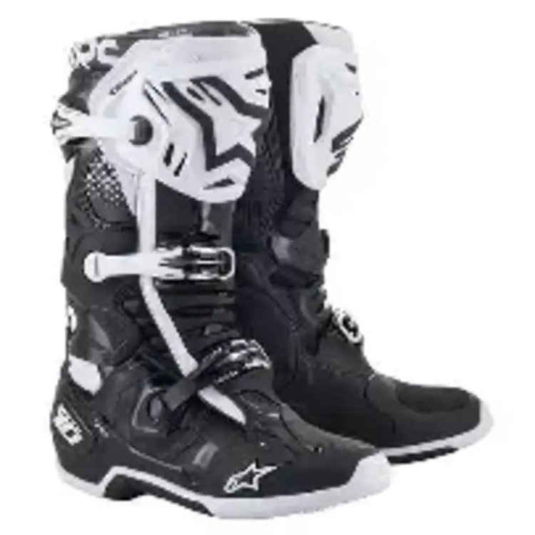 ALPINESTARS TECH 10 MX BOOTS BLACK/WHITE