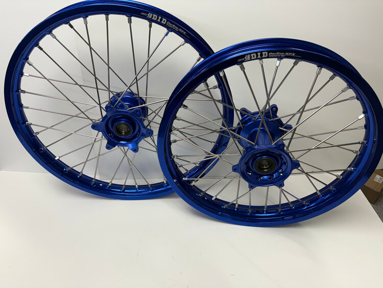 MXT MXT Complete Wheel Set Blue/Blue - Yamaha YZ125/250/450 19" & 21" Wheels - DID Dirt Star ST-X Rims