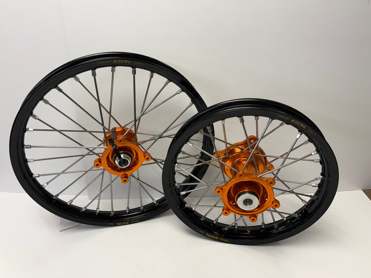 MXT MXT Complete Wheel Set Orange/Black - KTM 85sx 14" & 17" Wheels - DID Dirt Star ST-X Rims
