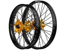 Metrics Metrics Engineering Envy Complete Wheelset - Black/Gold - 19" Front and 16" Rear - KTM/HUSQ/GAS